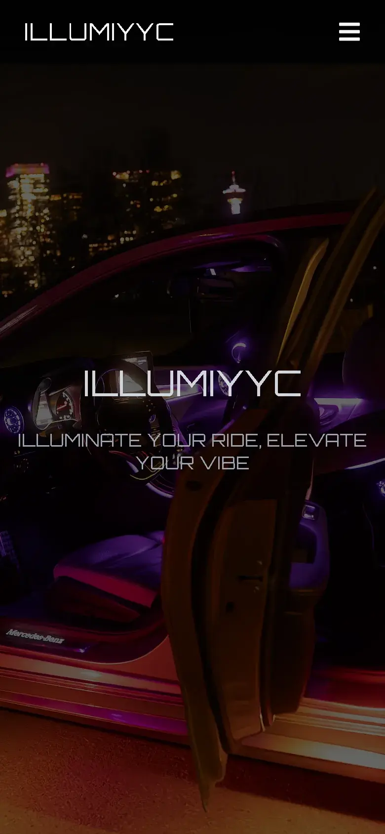 IllumiYYC website homepage on mobile